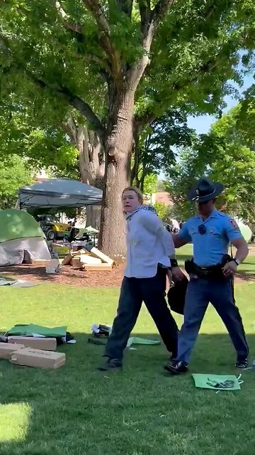 Low Testosterone Soyboy Democrat Foot Soldier Carried Like A Spoiled Child From Protest