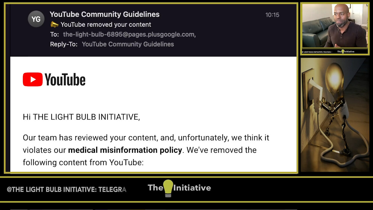 YOUTUBE JUST ISSUED A STRIKE