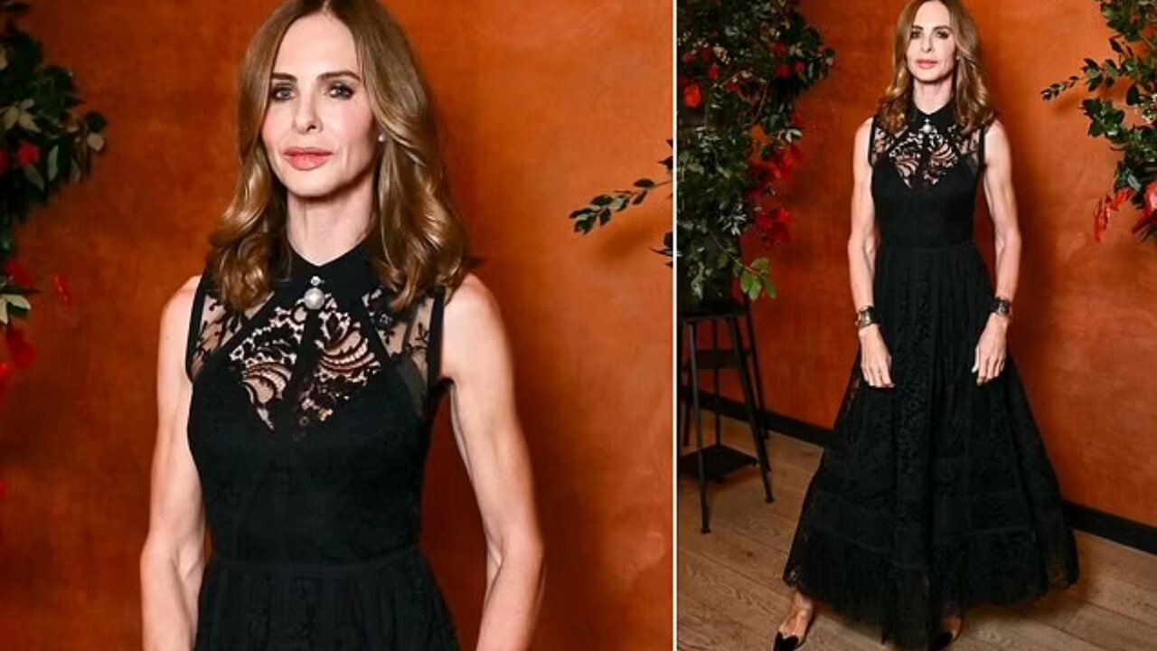 Trinny Woodall Stuns in Black at Vogue Premiere