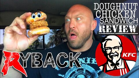 KFC Donut Chicken Sandwich Food Review Mukbang Challenge - Ryback TV