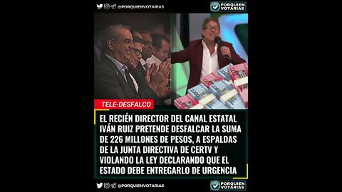 IVÁN RUIZ PRETENDE DESFALCAR LA SUMA DE 226 MILLONES DE PESOS