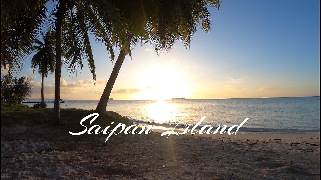 SUNSET Tropical Island, ASMR, Saipan, 4K