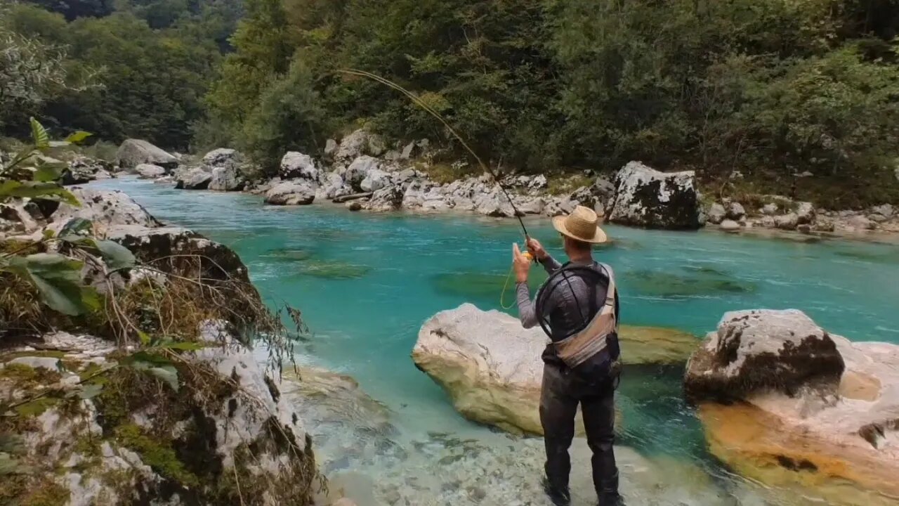 SLO-FLY.COM. Fly fishing Slovenia. Late summer Soča rod breaker 2023