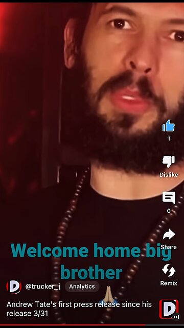 Andrew Tate's first press release since his release 3/31