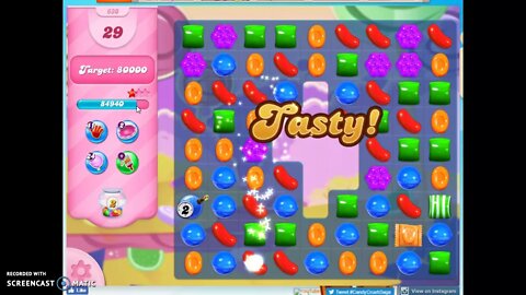 Candy Crush Level 630 Audio Talkthrough, 3 Stars 0 Boosters