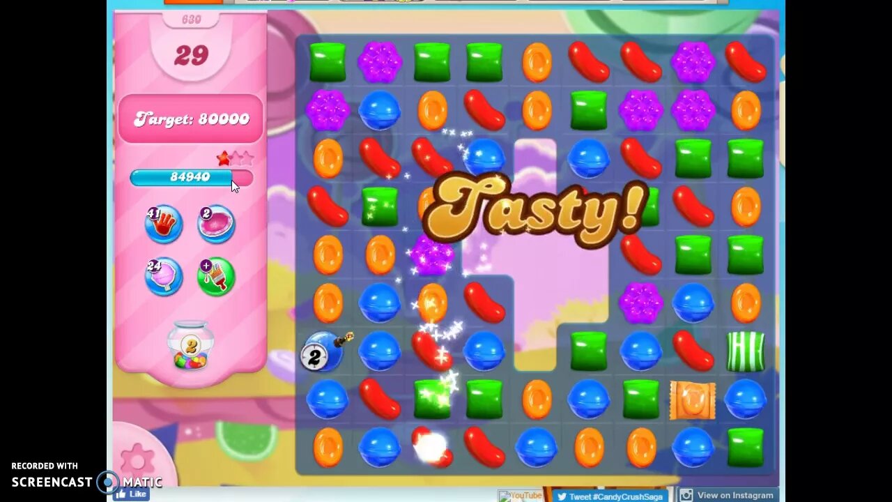 Candy Crush Level 630 Audio Talkthrough, 3 Stars 0 Boosters