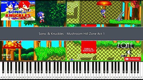 Sonic & Knuckles - Mushroom Hill Zone Act 1 Piano MIDI