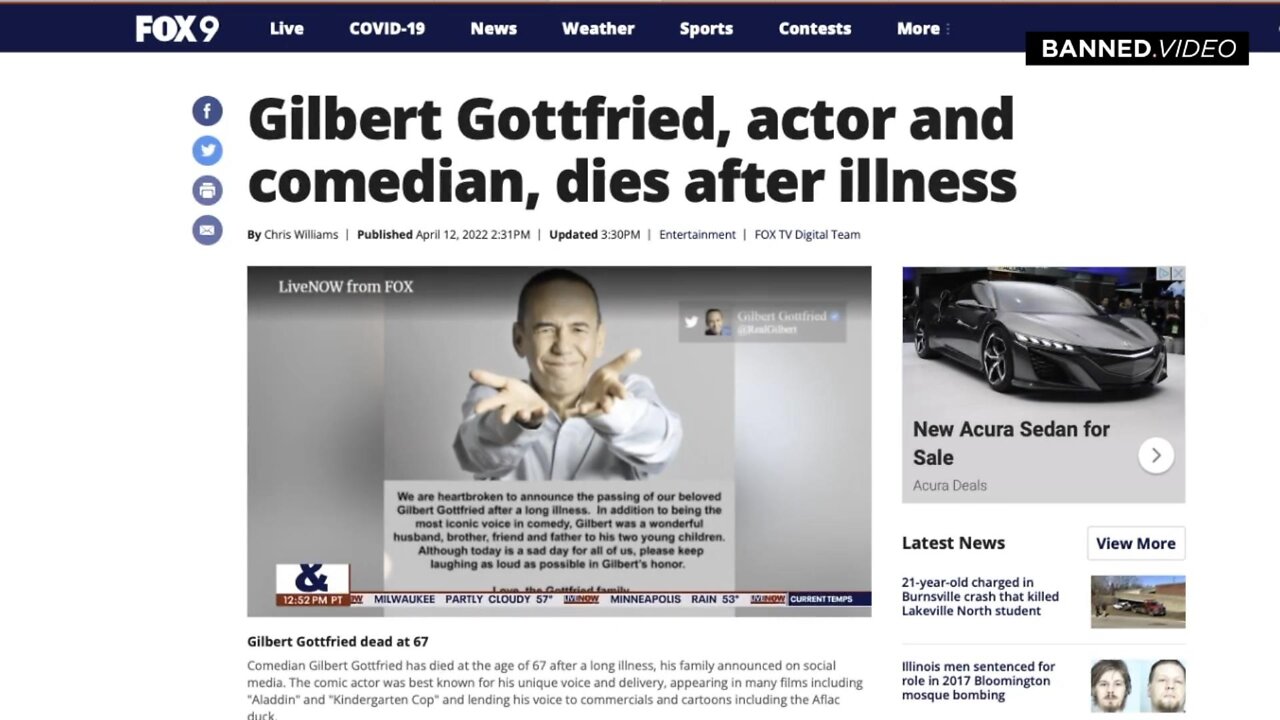 Comedian Gilbert Gottfried Dies Five Months After Revealing Being Fully Vaxxed And Boosted