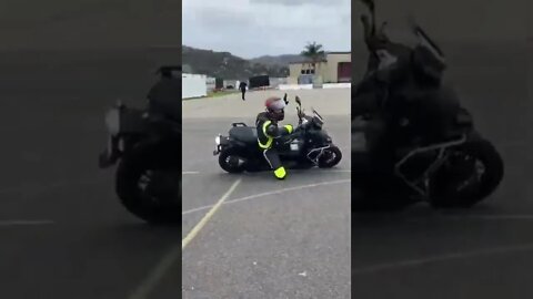 Knee Dragging On A Scooter