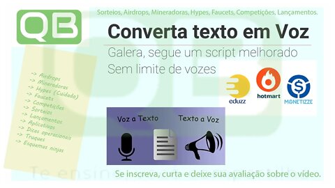Dica - Converter Texto em Voz - parte 2