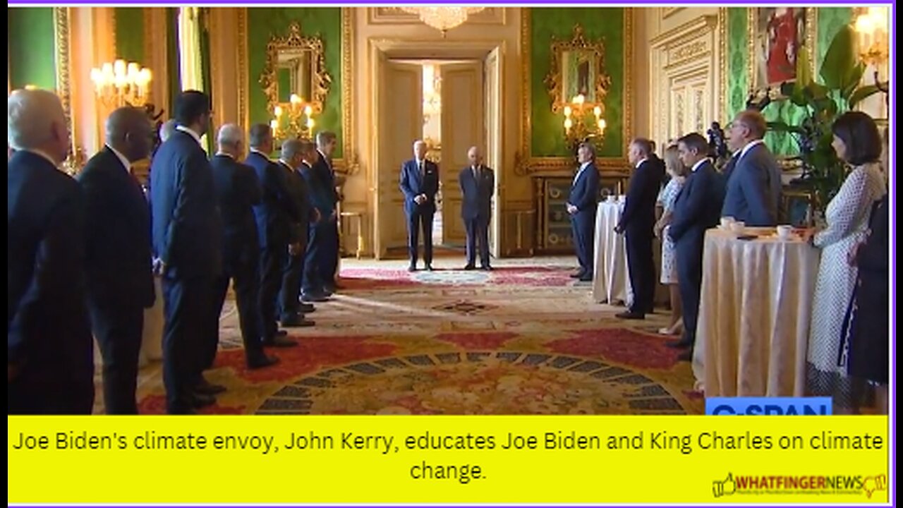 Joe Biden's climate envoy, John Kerry, educates Joe Biden and King Charles on climate change.