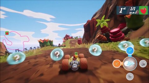 All Star Fruit Racing - Papaya Grove - Dino Juice - Single Race - Let's Drive