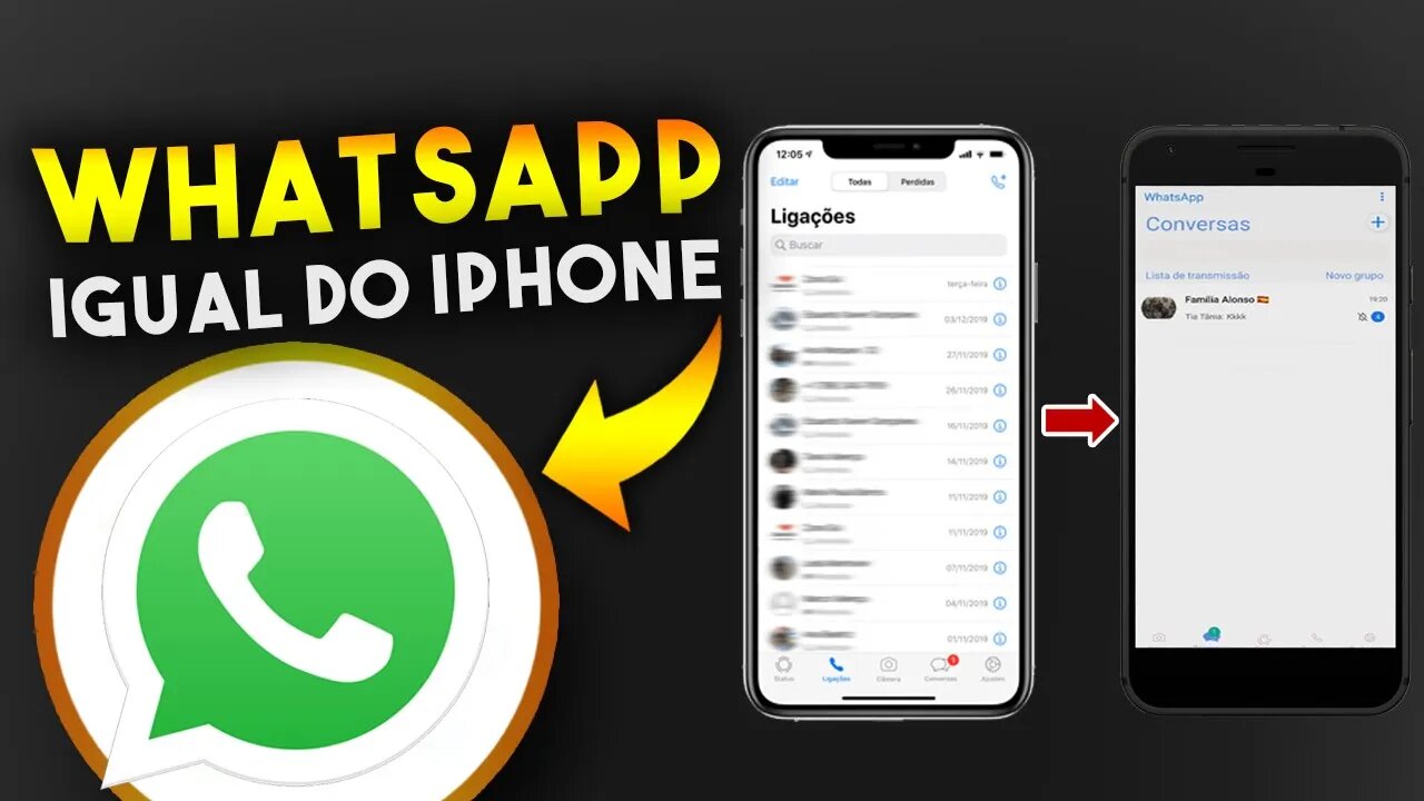 Como deixar o WhatsApp do Android igual do iPhone 11 PRO (MUITO TOP!)