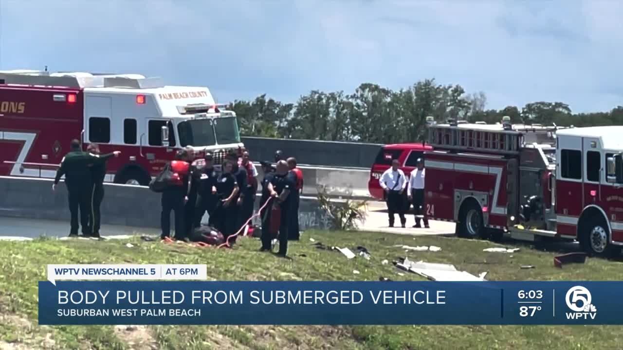 Car crashes into canal near West Palm Beach, at least 1 dead