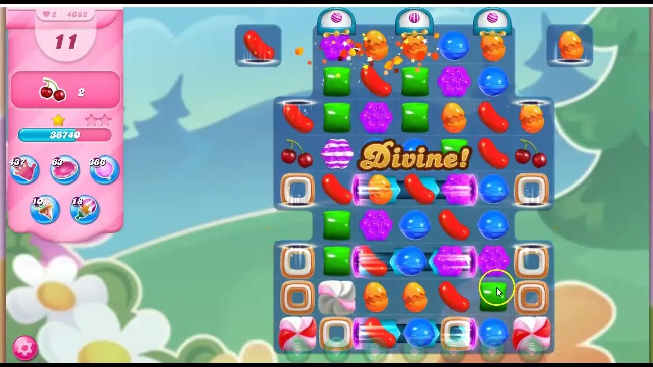 Candy Crush Level 4082 Talkthrough, 23 Moves 0 Boosters