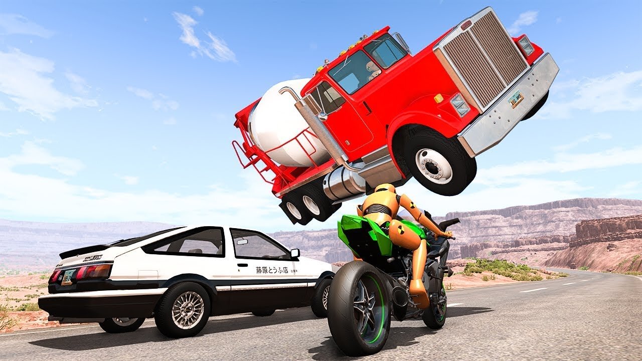 Awesome BeamNG car crash driving games