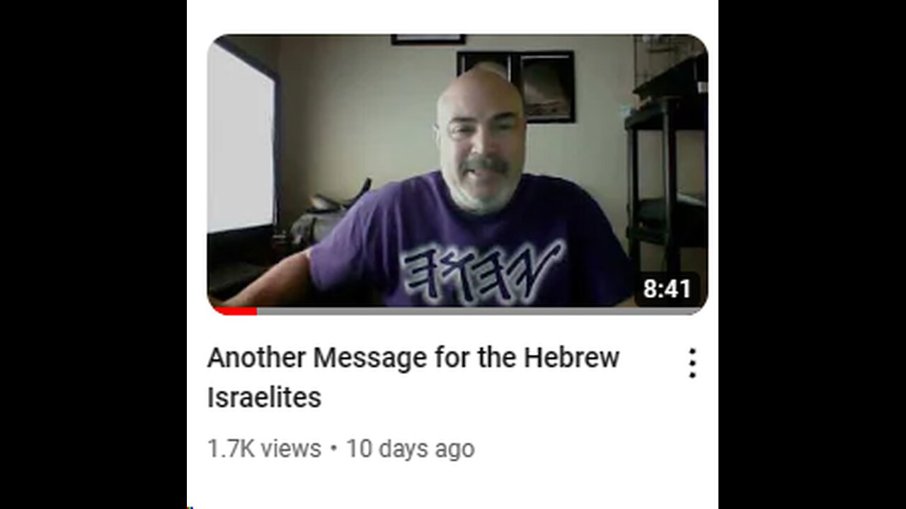 RE: "ANOTHER MESSAGE FOR THE HEBREW ISRAELITES"