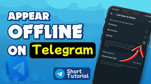 How to appear offline in telegram