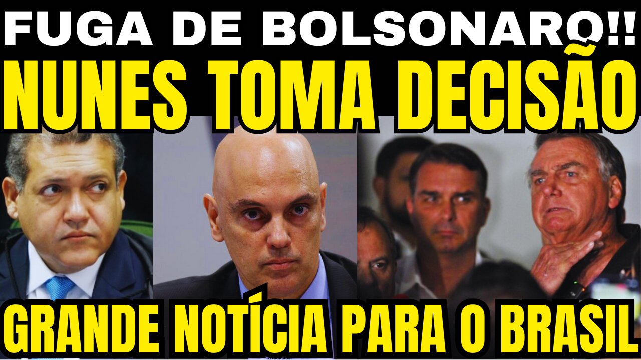 bomba!! FUGA DE BOLSONARO!! KASSIO NUNES TOMA DECISÃO!! GRANDE NOTÍCIA