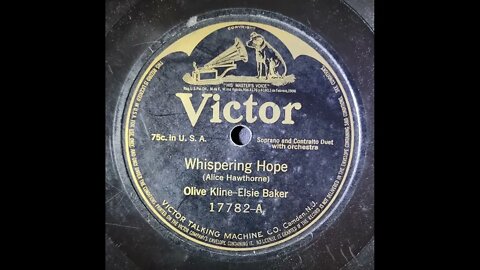 Olive Kline, Elsie Baker – Whispering Hope