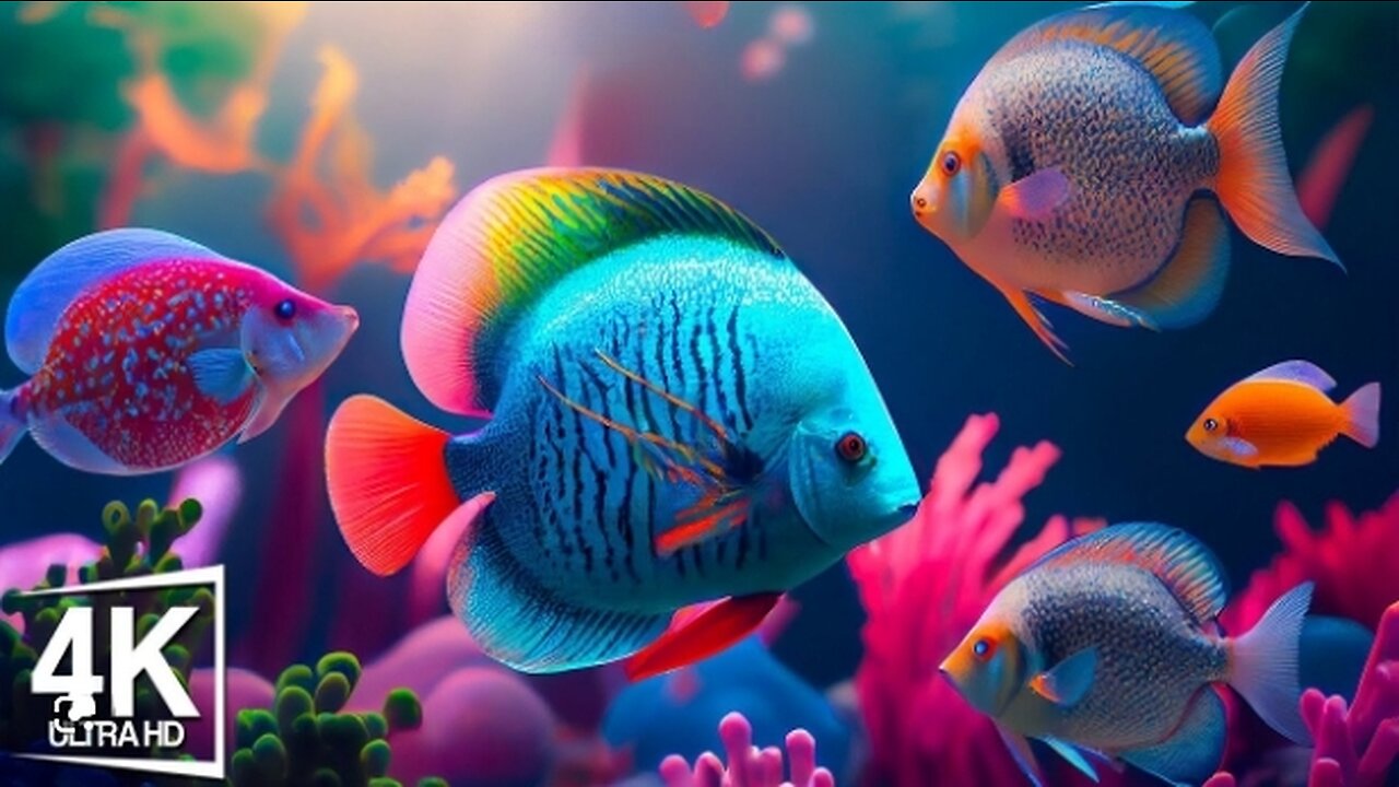 Best Relaxing music , Soft Music And beautifull fishis Most beautifull Fish And water sound