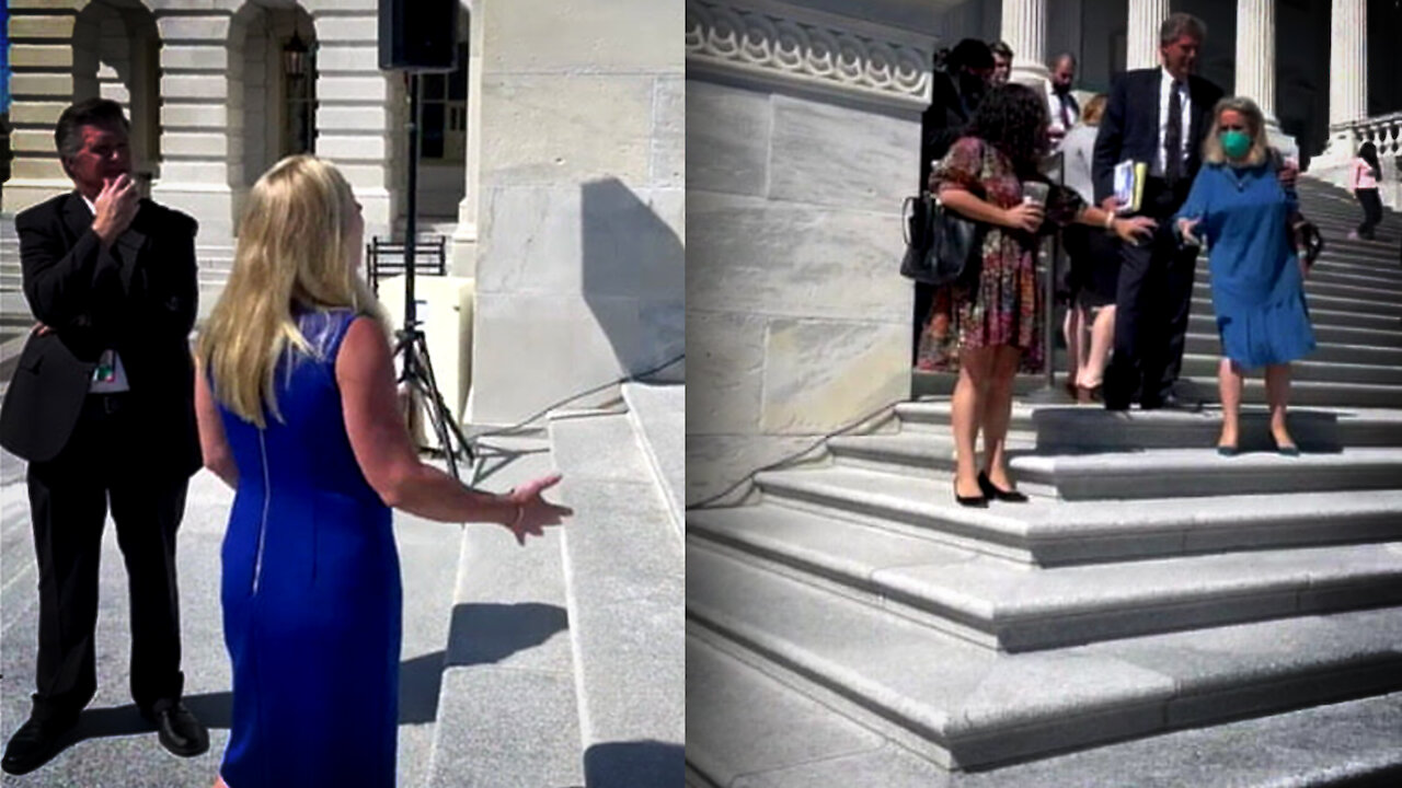Marjorie Taylor Greene Gets Into It With Dems On Capitol Hill Step