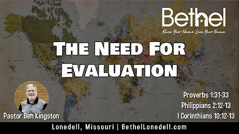 The Need For Evaluation - October 1, 2023