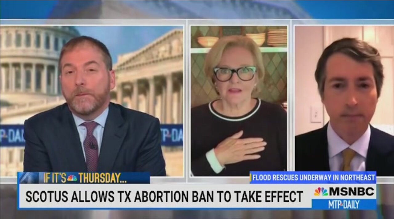 MSNBC Analyst Claire McCaskill Gets Outraged Over Texas New Abortion Law