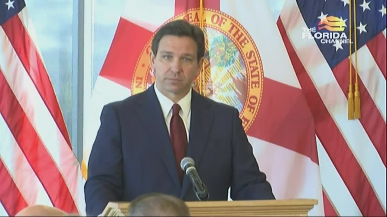 Florida Gov. Ron DeSantis address possible Donald Trump arrest