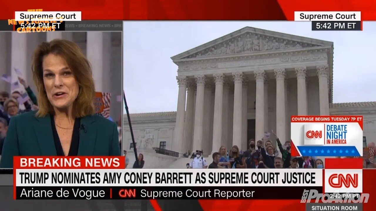 Crowd calling out CNN as Fake News.