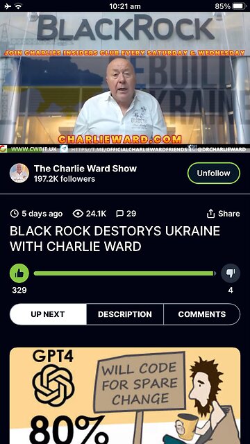 Charlie Ward:BlackRock has contracts to rebuild Ukraine