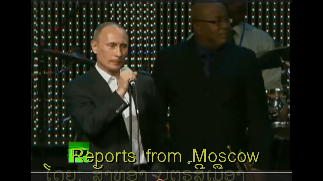 Vladimir Putin sings Blueberry Hill at a children’s charity benefit in St Petersburg in 2010.