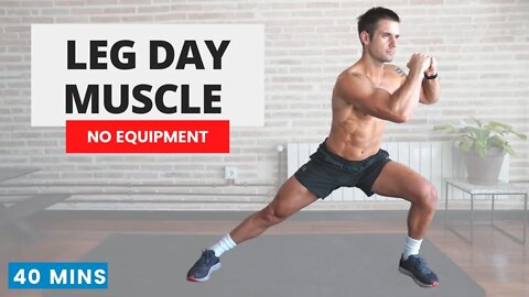 40 Minute LEG DAY SMASHER to BUILD MUSCLE | No Repeats | No Equipment | #CrockFitApp