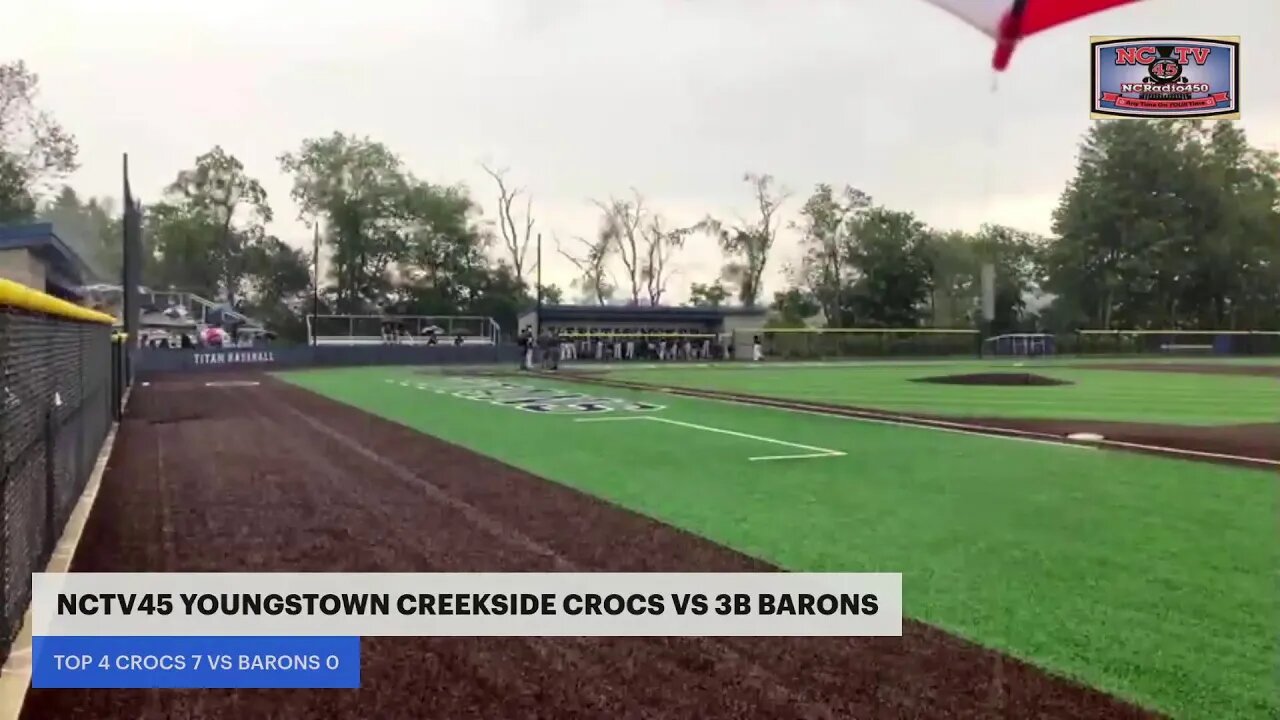 NCTV45 PRESENTS 3B BARONS BASEBALL YOUNGSTOWN CREEK SIDE CROCS VS 3B BARONS WEDNESDAY JULY 13 2022