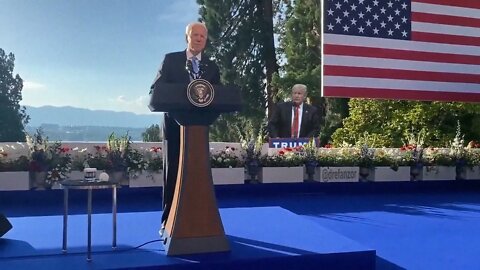 President Trump heckles Joe Biden