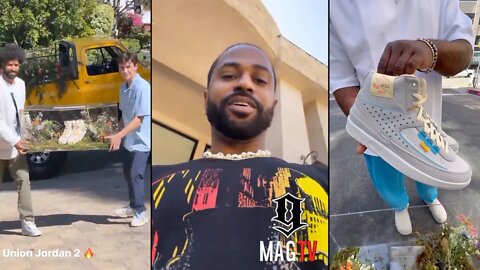 Big Sean Takes Delivery Of The Union L.A. Air Jordan 2's In Case With Butterflies! 🦋