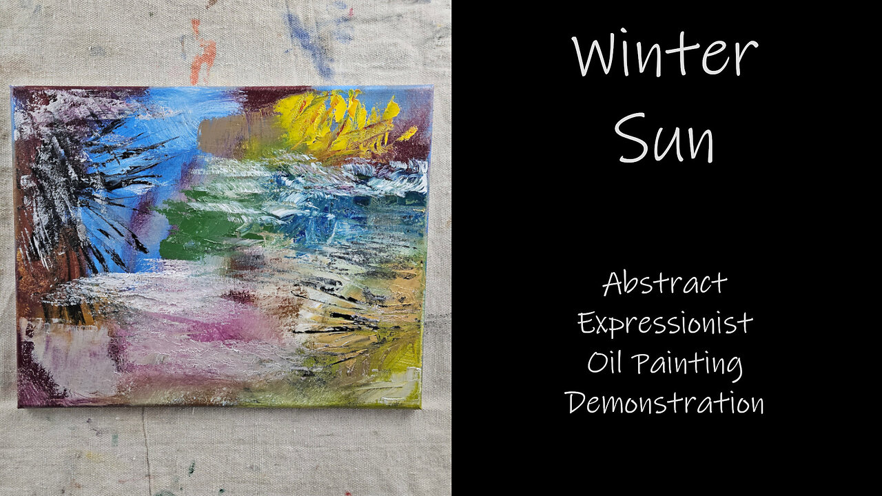 "Winter Sun" Abstract Expressionist Oil Painting Demonstration #forsale