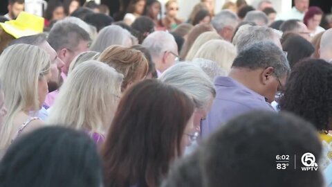 Worshippers gather on Easter Sunday