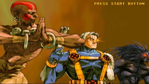 Marvel vs Capcom 2 Arcade Mode Gameplay Cable, Dhalsim, BlackHeart