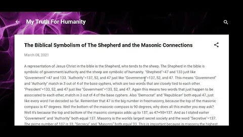 The Biblical Symbolism of The Shepherd and Freemasonry #Gematria #Numerology #Truth #Kabbalah #Bible