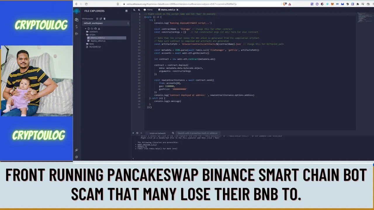 Front Running Pancakeswap Binance Smart Chain Bot Scam That Many Lose Their BNB To.