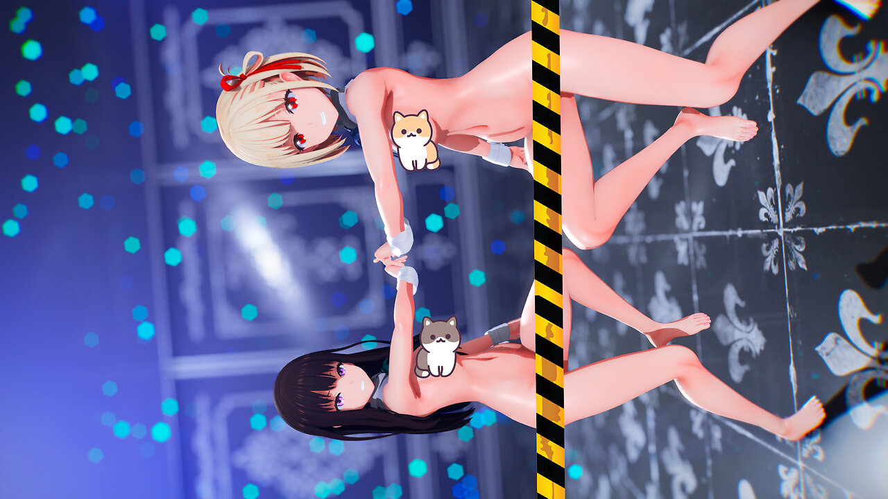 【MMD Lycoris Recoil 4k/60fps】《Chisato(錦木 千束) Takina(井ノ上 たきな)》 ~ (Giga) ~《CH4NGE (ft.可不)》》