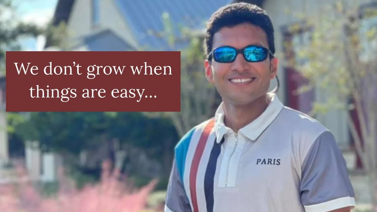 We don't grow when things are easy....Motivational video.