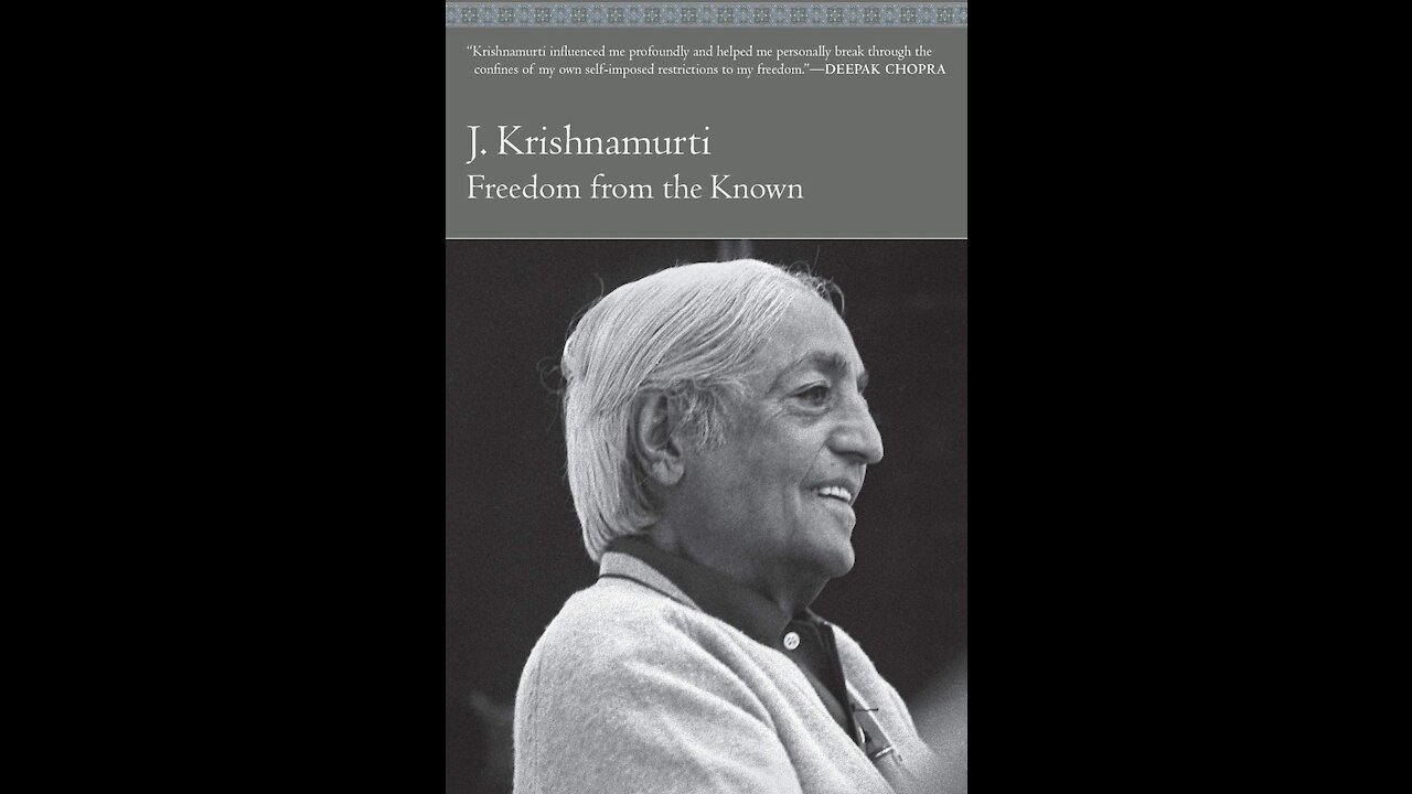 J.Krishnamurti Audiobook: "Freedom From The Known" With Subtitles