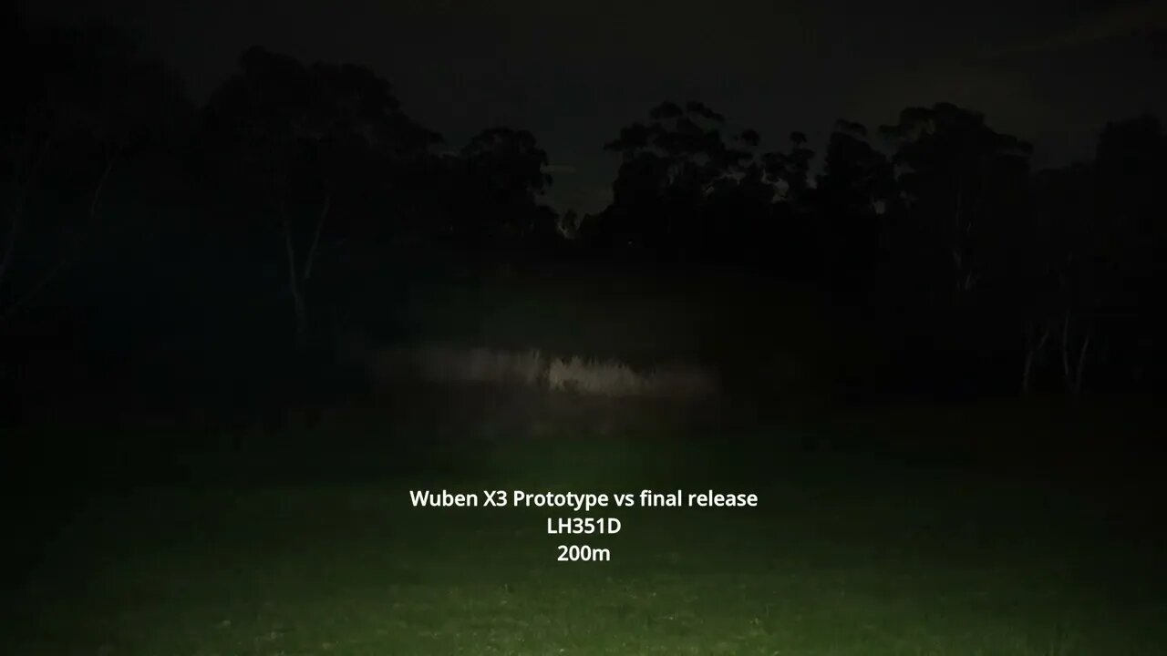 Beamshots: Wuben X3 Prototype vs final release