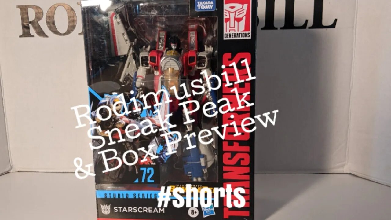 Studio Series 72 Starscream Voyager - Rodimusbill Transformers Sneak Peak & Box Preview #shorts