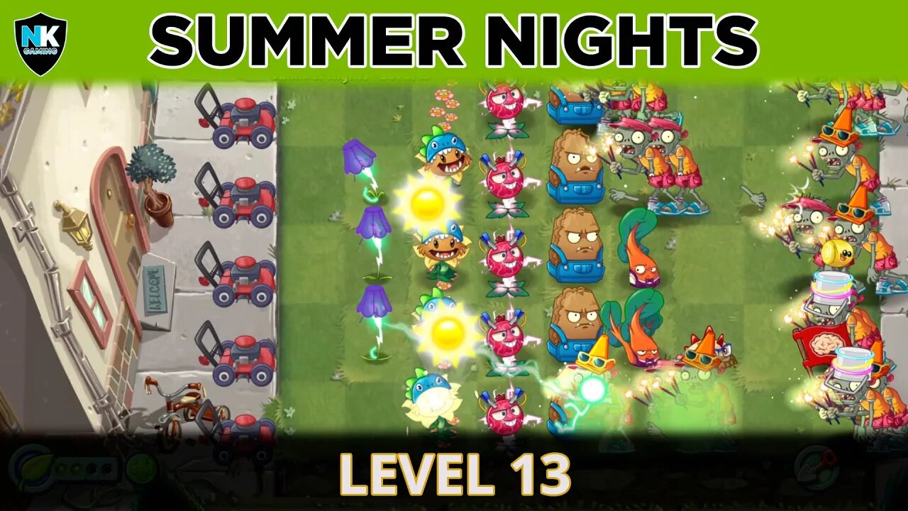 PvZ 2 - Summer Nights Event - Level 13 - Level 1 Plants