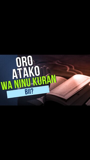 Nje Ko sí ọrọ ti o takorawo. ninu kuran?