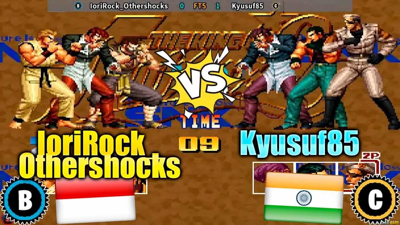 The King of Fighters '95 (IoriRock_Othershocks Vs. Kyusuf85) [Indonesia Vs. India]