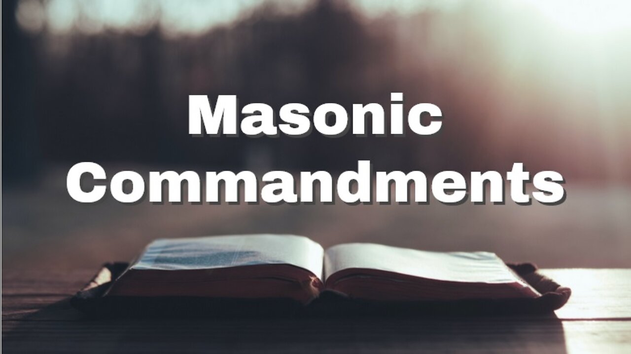 Masonic Commandments